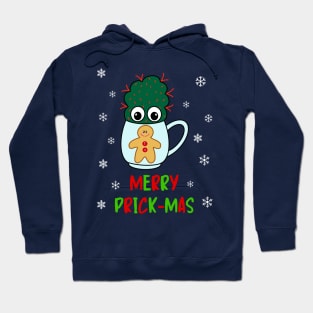 Merry Prick Mas - Small Cactus With Red Spikes In Christmas Mug Hoodie